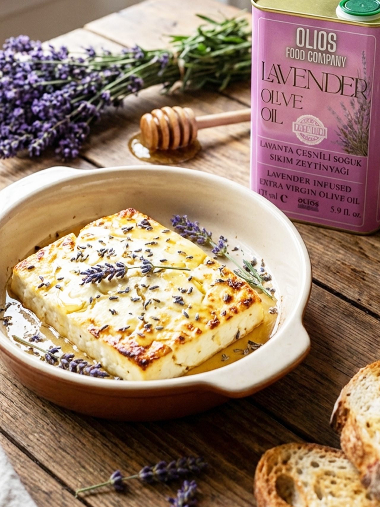 Ege Esintisi: Ballı ve Lavantalı Fırın Beyaz Peynir