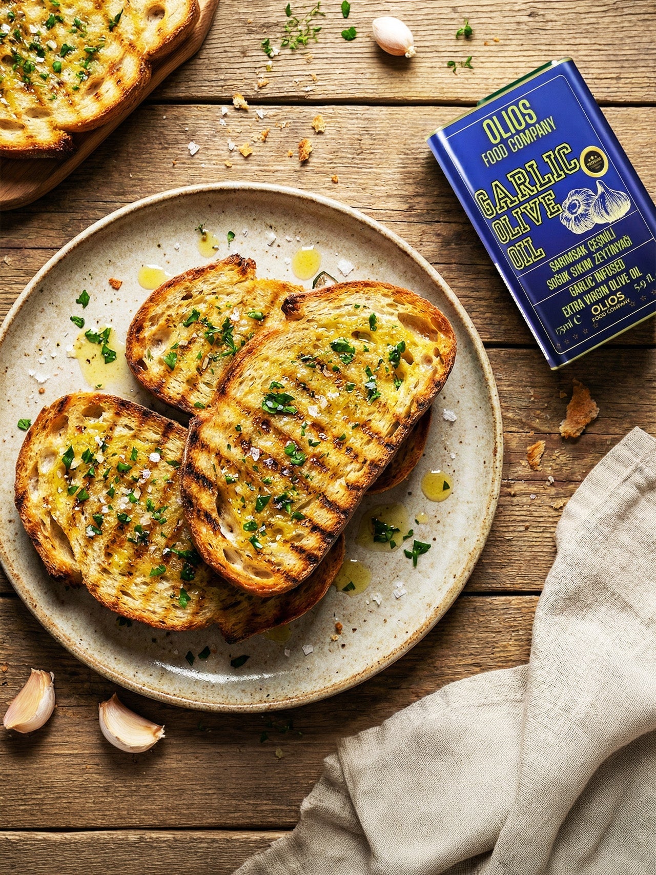 Fırın Yok, Beklemek Yok: 5 Dakikada Sarımsaklı Ekmek