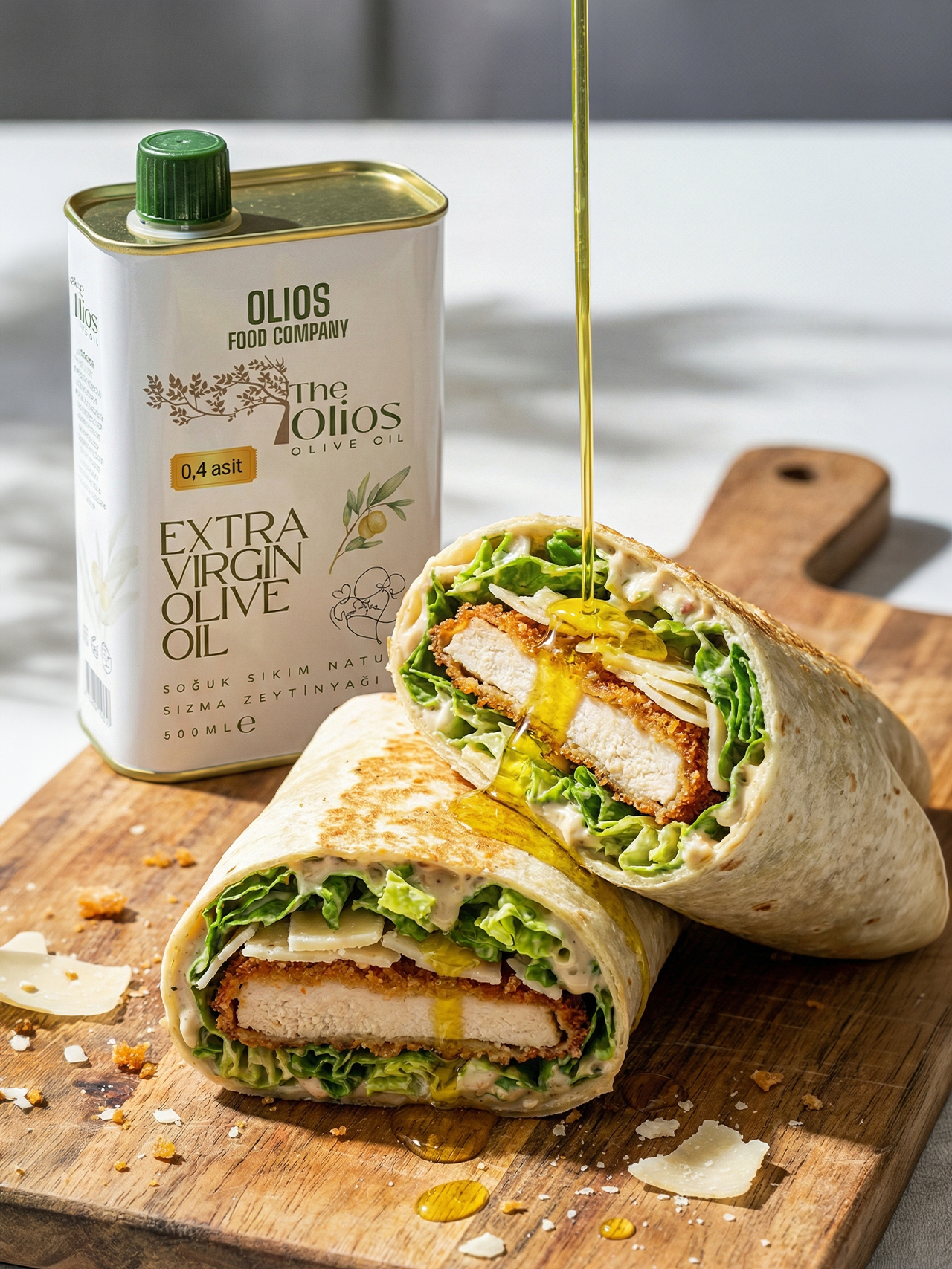 Olios Usulü Çıtır Tavuklu Sezar Dürüm