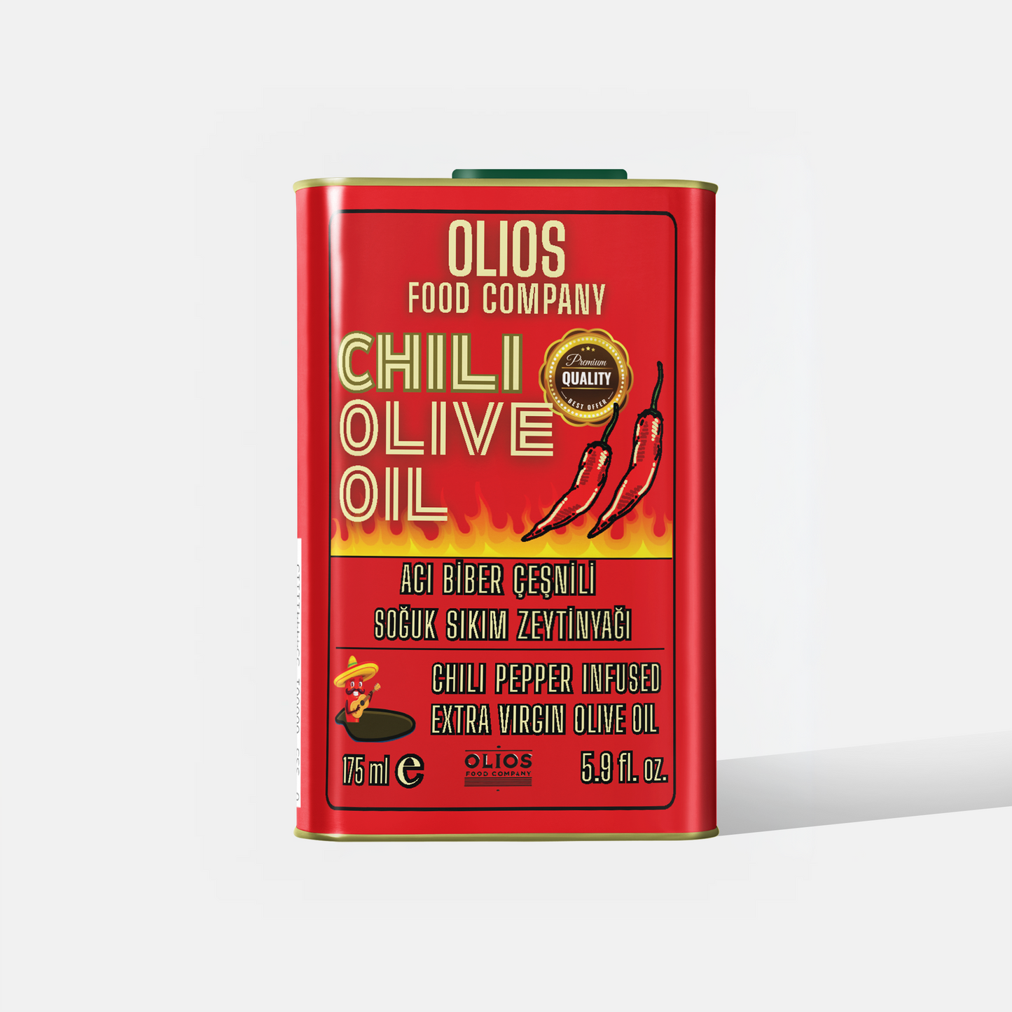 Acı Biber Çeşnili Soğuk Sıkım Zeytinyağı